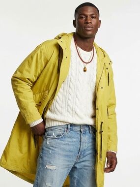 And Now This - 5:31 by Jérôme Lamaar Men's Anorak Jacket - Yellow - Size Large